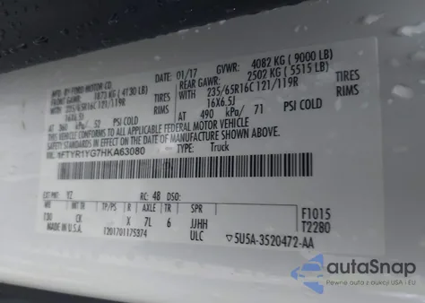 2017 Ford Transit-250 from USA, damaged, VIN 1FTYR1YG7HKA63080